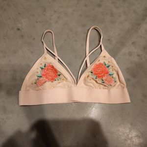 PINK embroidered bralette